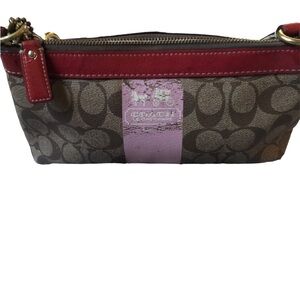 COACH Heritage Stripe Demi Women Shoulder Bag-11562  Signature Logo/Pink…